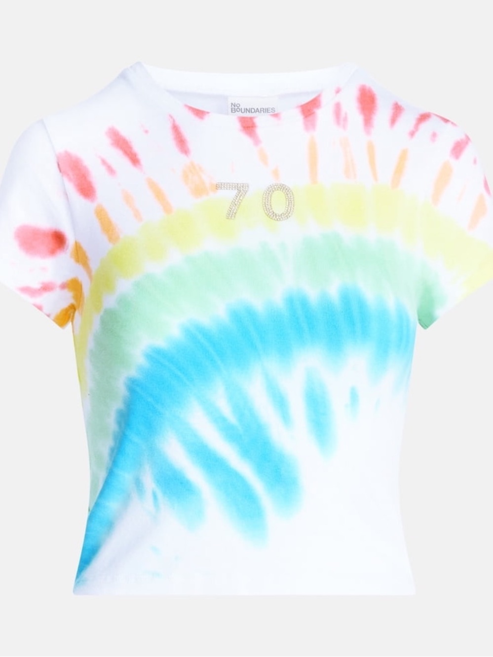 No Boundaries Tie Dye Ribbed Graphic Cotton Baby Tee